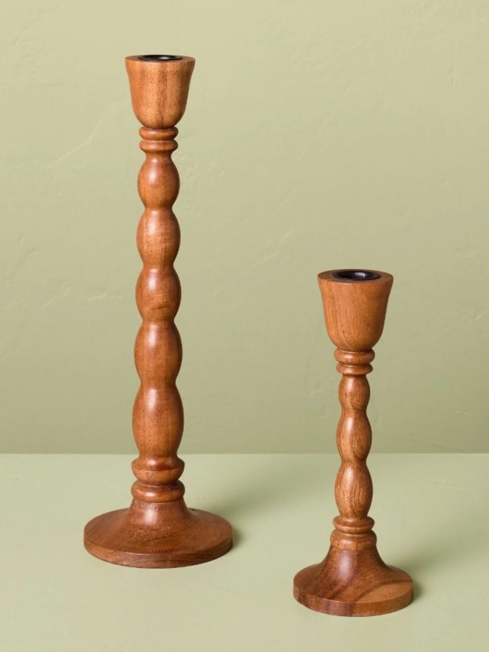 2pk Wood Candlestick Set - Hearth & Hand™ with Magnolia, New!